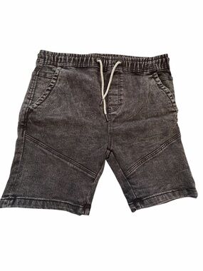 UH Denim Black Jogger Shorts-Drawstring-Stretch-Size Large